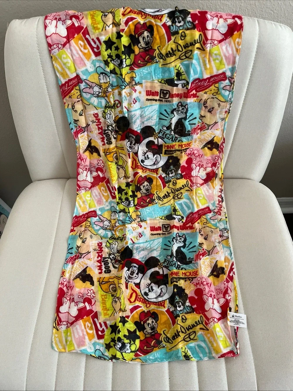 Disney Multicolor Mickey & Friends Scarf Wrap
